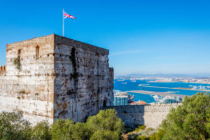 Moorish Castle With British Flag Flying